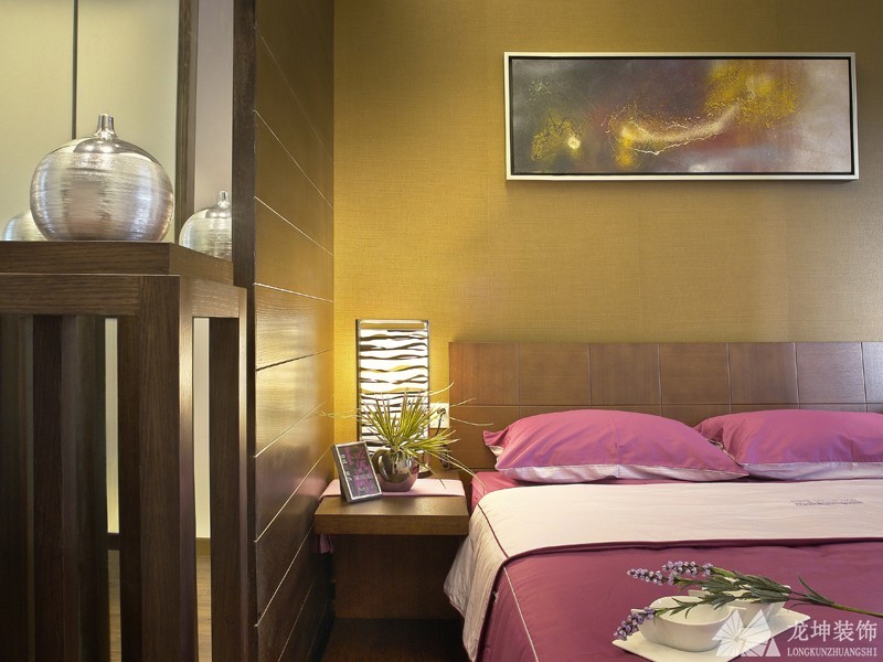 深沉韻味中式風格110平米三居室兒童房背景墻裝修效果圖