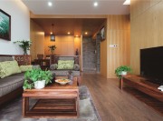 雅美自然東南亞風格100平米三居室客廳裝修效果圖