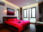 雅美自然東南亞風格100平米三居室臥室背景墻裝修效果圖