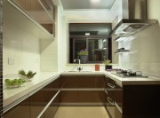 深沉韻味中式風格110平米三居室廚房櫥柜裝修效果圖