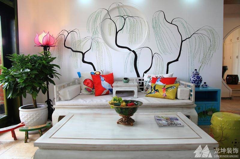 中式竹韻優雅100平米三居室裝修效果圖