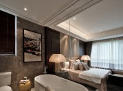 典雅華麗中式風(fēng)格100平米三居室衛(wèi)生間浴室柜裝修效果圖