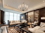 典雅華麗中式風(fēng)格100平米三居室客廳吊頂裝修效果圖