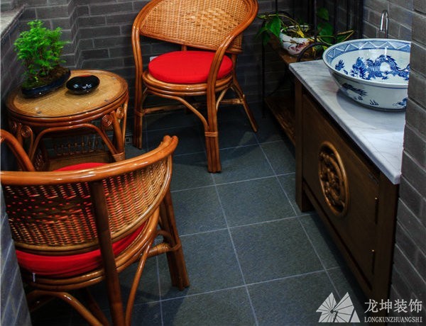 古雅幽深中式風格100平米復式萬衛生間裝修效果圖