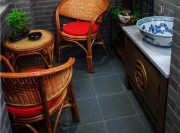 古雅幽深中式風格100平米復式萬衛生間裝修效果圖