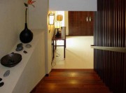 中式秀美雅致90平米復(fù)式客廳樓梯裝修效果圖