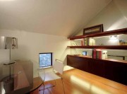 中式低奢大氣90平米復式書房吊頂裝修效果圖