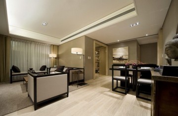 現代輕奢中式風格280平米別墅裝修效果圖