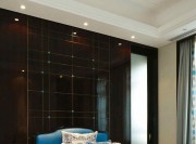 優雅大氣中式風格300平米別墅臥室背景墻裝修效果圖