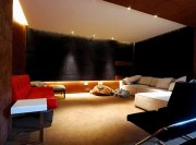 溫和簡約中式風(fēng)格300平米別墅客廳背景墻裝修效果圖