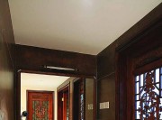 暗紅古風(fēng)中式300平米別墅衛(wèi)生間浴室柜裝修效果圖