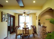 溫馨法式田園風格60平米一居室餐廳吊頂裝修效果圖