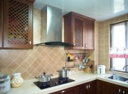 溫馨法式田園風格60平米一居室廚房櫥柜裝修效果圖