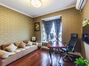 雅致溫馨田園風(fēng)格100平米二居室客廳背景墻裝修效果圖