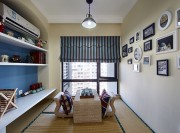 歐式清新田園風格100平米二居室書房吊頂裝修效果圖