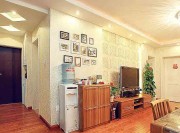 溫情雅致田園風(fēng)格100平米二居室客廳電視背景墻裝修效果圖