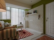 童話意境田園風格60平米一居室客廳裝修效果圖