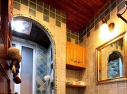 碎花裝飾田園風格85平米二居室衛(wèi)生間浴室柜裝修效果圖