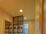 暖黃溫馨田園風(fēng)格90平米二居室衛(wèi)生間浴室柜裝修效果圖