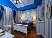 溫馨愜意美式田園風(fēng)格100平米二居室臥室背景墻裝修效果圖