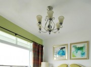 唯美夢(mèng)幻田園風(fēng)格80平米二居室臥室背景墻裝修效果圖