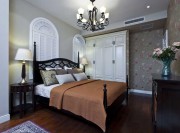 溫馨愜意美式田園風(fēng)格100平米二居室臥室吊頂裝修效果圖