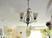 唯美夢(mèng)幻田園風(fēng)格80平米二居室餐廳吊頂裝修效果圖