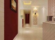 氣質簡歐田園風格110平米三居室玄關過道裝修效果圖