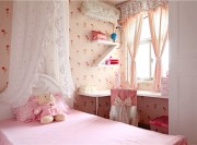 溫馨雅致田園風格100平米三居室兒童房背景墻裝修效果圖