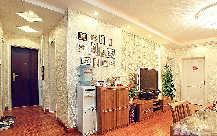 簡約清新田園風格100平米三居室裝修效果圖