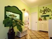 美式溫馨田園風格110平米三居室玄關過道裝修效果圖