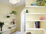 溫馨雅致田園風格100平米三居室書房背景墻裝修效果圖