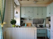 溫馨精致地中海風格50平米三居室廚房櫥柜裝修效果圖