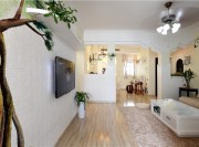 溫馨雅致田園風格100平米三居室客廳吊頂裝修效果圖