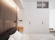 白色簡(jiǎn)約舒適60平米小戶型臥室衣柜裝修效果圖