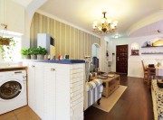 精致唯美地中海風格100平米二居室客廳吊頂裝修效果圖