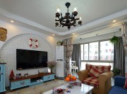 迷人清新地中海風(fēng)格85平米二居室客廳背景墻裝修效果圖 迷人清新地中海風(fēng)格85平米二居室客廳背景墻裝修效果圖