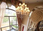 清甜唯美田園風(fēng)格80平米復(fù)式客廳吊頂裝修效果圖