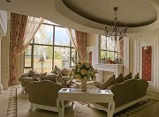 清甜唯美田園風(fēng)格80平米復(fù)式客廳背景墻裝修效果圖