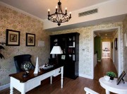 寧?kù)o舒適田園風(fēng)格240平米別墅書(shū)房吊頂裝修效果圖