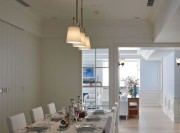 清新現代簡約風格110平米三居室餐廳吊頂裝修效果圖