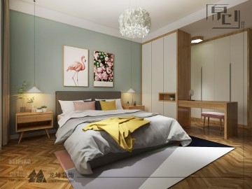 現代簡約風120平二居室裝修效果圖