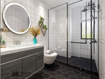 時尚、活力、從容、淡定、不羈風格88平兩居室裝修效果圖