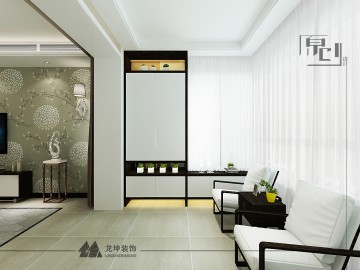 現代簡約風格122平兩居室裝修效果圖