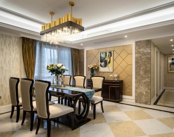 現代輕奢風格三居室裝修效果圖