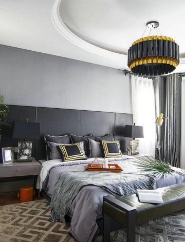 現代輕奢風格四居室裝修效果圖