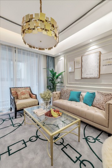 輕奢清新淡雅風格三居室裝修效果圖