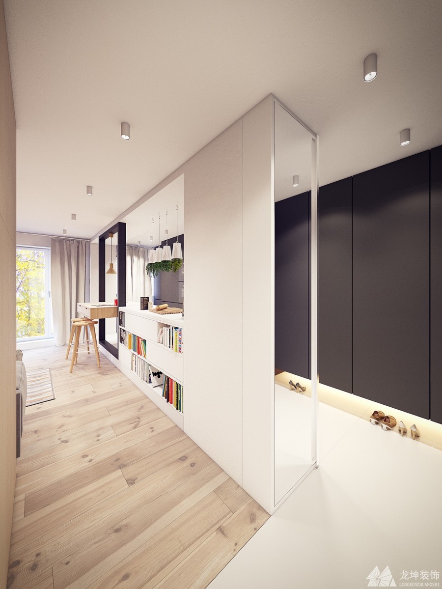 現代輕奢風格50平公寓裝修效果圖