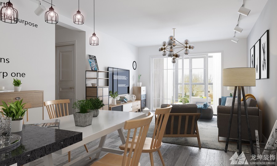 現代簡約風格80平兩居室裝修效果圖