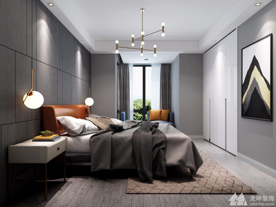 現代風格120平三居室裝修效果圖